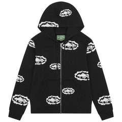 Denim Tears x Corteiz Cotton Wreath Zip Hoodie 'Black'
