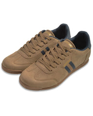 Lambretta Tackle Men's Taupe/Navy Trainers