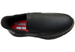 Skechers Mens Slip Ins Work Nampa Broxtin Leather Slip Resistant Wide Fit Shoes