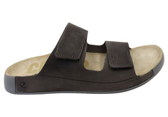ECCO Cozmo Mens Comfortable Leather Slides Sandals