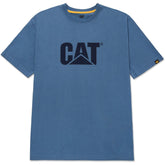 Caterpillar Trademark Logo Cotton Men's Blue T-Shirt