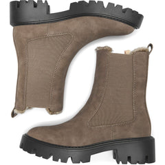ONLY BETTY-9 WARM LINED Polyurethane Women's Brown Stone Heeled Ankle Boots