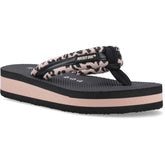 Rocket Dog Monica Leon Leopard Textile Women's Light Pink Flip Flops