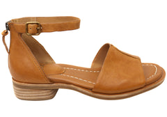 Sofft Faxyn Womens Leather Low Heel Sandals With Comfortable Footbed