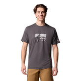 Columbia Kwick Hike Graphic SS Tee Polyester Men's Black Short Sleeve T-Shirts