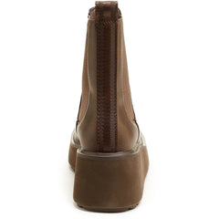 Rocket Dog Heyday Synthetic Women's Dark Brown Flat Chelsea Boots