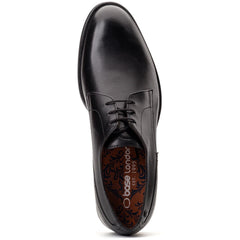 Base London Edison Leather Men's Black Lace-Up Shoes