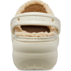 Crocs Classic Platform Lined Synthetic Women's Bone Clogs