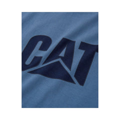 Caterpillar Trademark Logo Cotton Men's Blue T-Shirt
