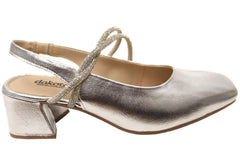 Dakota Bella Womens Brazilian Sling Back Heels With Comfort Footbed