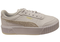 Puma Carina Mia Topcat Womens Lace Up Casual Shoes White Frosted Ivory