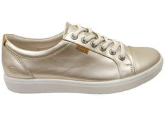 ECCO Womens Soft 7 Comfortable Leather Casual Lace Up Sneakers Shoes