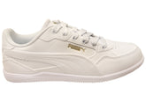 Puma K Moda Womens Comfortable Lace Up Casual Shoes White Gold