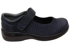 Simply Comfort Womens Christine Leather Mary Jane Wide Fit Shoes