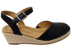 Scholl Orthaheel Mona Womens Comfortable Wedge Espadrille Shoes