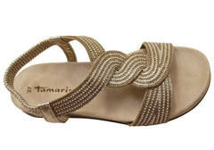 Tamaris Deedee Womens Low Wedge Sandals With Comfortable Footbed