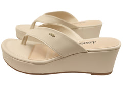 Dakota Mindee Womens Platform Thongs Sandals With Comfort Footbed