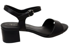 Tamaris Bailee Womens Comfortable Leather Mid Heel Sandals