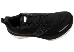 Saucony Mens Hurricane 25 Comfort Wide Fit Athletic Shoes Black White