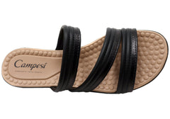 Campesi Vanessa Womens Brazilian Slides Sandals With Massage Footbed