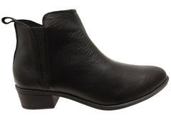 Cabello Comfort EG213 Womens Leather European Low Heel Ankle Boots