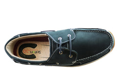 Slatters Shackle Mens Comfortable Leather Boat Shoes