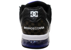 DC Shoes Mens Comfortable Leather Versatile Shoes Black Black Red
