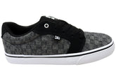 DC Shoes Mens Comfortable Anvil TX Lace Up Shoes Charcoal