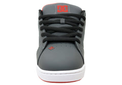 DC Shoes Mens Comfortable Leather Net Shoes Grey Black Red
