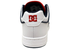 DC Shoes Mens Manteca 4 SE Comfortable Leather Shoes White Red Blue