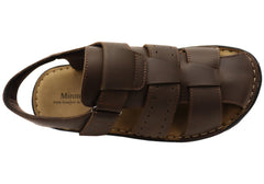 Mironneli Traveller Mens Leather Comfortable Closed Toe Sandals