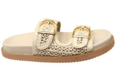 Billini Topanga Womens Comfortable Slides Sandals Cream Raffia