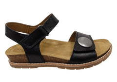 Comfortiva Gwen Womens Comfort Footbed Wide Fit Leather Sandals