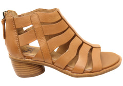 Sofft Carmen Womens Leather Mid Heel Sandals With Comfortable Footbed
