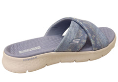 Skechers Womens GO Walk Flex Sandal Butterfly Bliss Slide Sandals