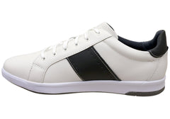 Florsheim Mens Leather EE Extra Wide Crossover 2 Lace To Toe Sneakers