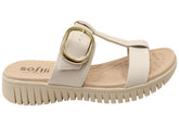 Softli Lorrie Womens Brazilian Slides Sandals With Comfort Footbed