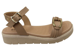 Softli Ebony Womens Brazilian Sandals With Comfortable Footbed