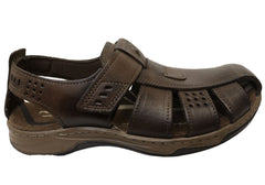 Pegada Kent Mens Leather Comfortable Cushioned Sandals Made In Brazil