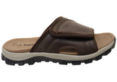 Explorer Jacob Mens Comfortable Leather Slides Sandals