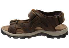 Explorer Nick Mens Comfortable Leather Adjustable Strap Sandals
