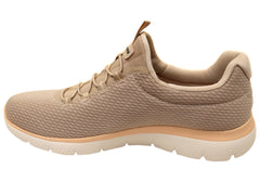 Skechers Womens Summit Summer Blush Comfortable Slip On Shoes Taupe