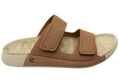 ECCO 2nd Cozmo Womens Leather 2 Strap Slide Sandals