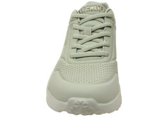 Skechers Womens Uno Lite Lite Work Comfortable Slip On Shoes Sage