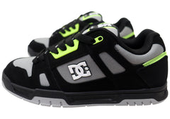 DC Shoes Mens Stag Comfortable Leather Lace Up Shoes Black Grey Green