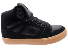 DC Shoes Mens Pure High Top WC Leather Sneakers Black Gum