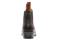 Mustang Womens Signature Pull Up Brown Leather Boots