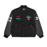 Denim Tears Peace Wreath Varsity Jacket Black