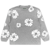 Denim Tears Long Sleeve Cotton Wreath T-shirt Grey