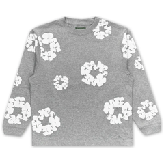 Denim Tears Long Sleeve Cotton Wreath T-shirt Grey